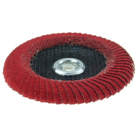 Weiler 4-1/2 Tiger Angled (Radial) Ceramic Flap Disc 80C 5/8-11 Nut 51317